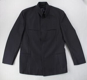 Thierry Mugler Black Sleek Snap Front Evening Jacket Mens 54 R US 44 R